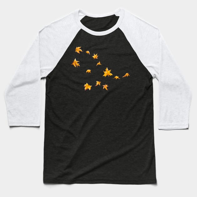 Leaves Pattern Baseball T-Shirt by Timone